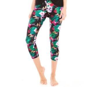 Terez Mid-Rise Floral Printed Performance Leggings